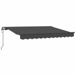 vidaXL Auvent rétractable Anthracite 250 x 200 cm tissu