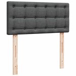 vidaXL Cadre de lit ottoman avec matelas gris foncé 90x190 cm tissu