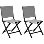 Chaises jardin pliantes en aluminium thema (lot de 2)