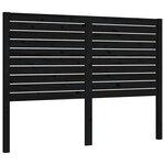 vidaXL Cadre de lit avec tête de lit noir 140x190 cm bois massif