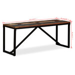 vidaXL Banc 110 x 35 x 45 cm Bois de récupération massif