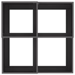 Jardinière vidaXL 80x80x48 cm Acier Noir