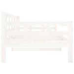 vidaXL Lit de jour blanc bois de pin massif 90x200 cm