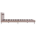 vidaXL Cadre de lit avec LED sans matelas cappuccino 140x200 cm