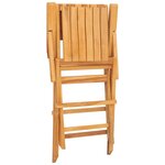 vidaXL Chaises de jardin pliantes lot de 8 55x62x90cm bois massif teck