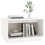 vidaXL Meuble TV Blanc 60x35x35 cm Bois de pin massif