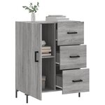 vidaXL Buffet sonoma gris 69 5x34x90 cm bois d'ingénierie