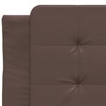 vidaXL Coussin de tête de lit Zadar marron 90 cm similicuir