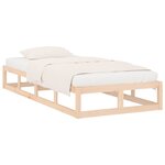 vidaXL Cadre de lit sans matelas 90x200 cm bois massif