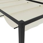 vidaXL Tonnelle de jardin avec toit rétractable crème 3x3 m acier