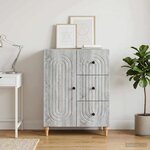 vidaXL Buffet Sonoma gris 66 x 34 5 x 90 cm Bois d'ingénierie