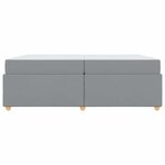vidaXL Cadre de lit avec matelas Gris clair 200 x 200 cm tissu