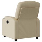 vidaXL Fauteuil inclinable électrique Crème Tissu