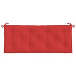 vidaXL Coussins de banc de jardin 2 Pièces rouge 120x50x7 cm tissu Oxford