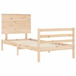 vidaXL Cadre de lit et tête de lit 100x200 cm bois massif