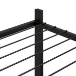 vidaXL Jardinière avec roues 83x25x103 5 cm Noir Fer