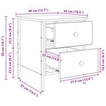 vidaXL Cabinet de Chevet Artisan Chêne 40x42x50 cm Bois d'Ingénierie
