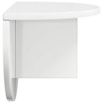vidaXL Étagère Murale Blanc brillant 38 x 19 x 19 cm Bois d'ingénierie