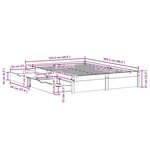 vidaXL Cadre de lit sans matelas blanc 120x200 cm bois de pin massif