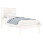 vidaXL Cadre de lit sans matelas blanc 75x190 cm bois massif