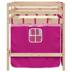 vidaXL Lit mezzanine enfants avec rideaux sans matelas rose 80x200cm