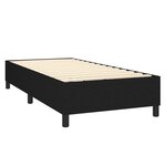 vidaXL Sommier à lattes de lit matelas et LED Noir 90x200 cm Tissu