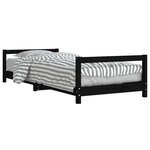 vidaXL Cadre de lit pour enfants noir 80x200 cm bois de pin massif