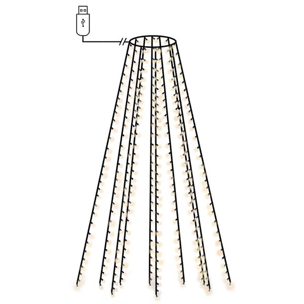 vidaXL Guirlande lumineuse d'arbre de Noël avec 150 LED 150 cm