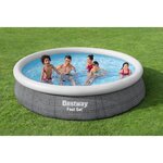 BESTWAY Piscine hors sol Fast Set™ - Ronde - 366 x 76 cm- Pompe et cartouche de filtration