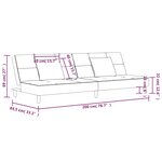 vidaXL Canapé-lit à 2 places avec deux oreillers Jaune Tissu