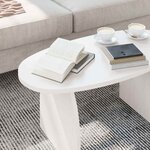 vidaXL Table basse Blanc 80 x 40 x 35 cm Bois massif en pin