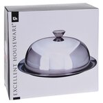 Excellent Houseware Plateau de service avec cloche Acier inoxydable