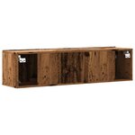 vidaXL Meuble TV mural vieux bois 120x30x30 cm bois d'ingénierie