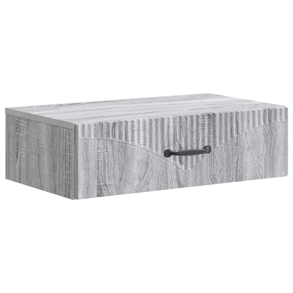 vidaXL Table d'appoint murale Sonoma gris 59 x 34 5 x 17 cm