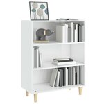 vidaXL Buffet Blanc brillant 69 5x32 5x90 cm Bois d'ingénierie