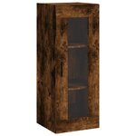 vidaXL Buffet haut Chêne fumé 34 5x34x180 cm Bois d'ingénierie
