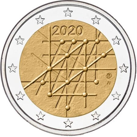 Pièce de monnaie 2 euro commémorative Finlande 2020 – Université de Turku