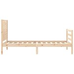 vidaXL Cadre de lit avec tête de lit 90x200 cm bois massif