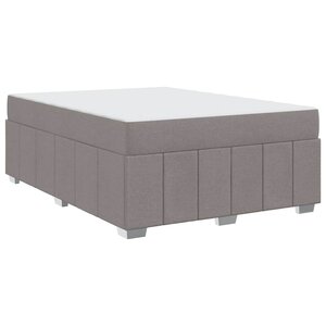 vidaXL Cadre de lit avec matelas Taupe 140 x 200 cm tissu