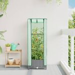 vidaXL Jardinière surélevée avec housse aspect rotin 40x40x123 cm