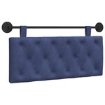 vidaXL Tête de lit suspendue Bleu police Velours