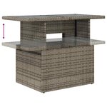 vidaXL Salon de jardin avec coussins 7 Pièces gris résine tressée acacia
