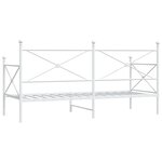vidaXL Lit de repos sans matelas blanc 90x190 cm acier