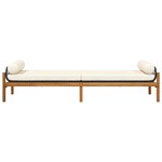 vidaXL Banc de jardin avec coussin noir résine tressée acacia