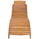 vidaXL Chaises longues lot de 2 avec coussins Bois d'acacia solide