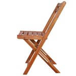 vidaXL Chaises de bistro d'extérieur 2 Pièces Bois d'acacia solide