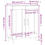 vidaXL Buffet noir 69 5x34x90 cm bois d'ingénierie