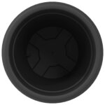vidaXL Pot à fleurs rond 6 Pièces Noir Ø 26 x 21 5 cm Plastique