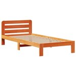 vidaXL Lit bibliothèque sans matelas cire marron 75x190 cm pin massif