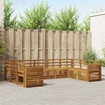 vidaXL Ensemble de canapé d'angle 9 Pièces Naturel